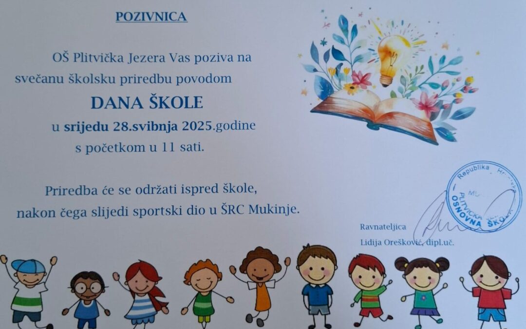 POZIVNICA ZA DAN ŠKOLE
